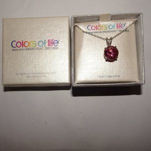 Colors Of Life Swarovski Zirconia SS 925 Necklace